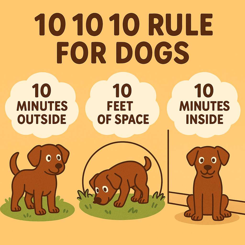 10 10 10 Rule for Dogs. A Simple Potty Training Loop That Cuts Accidents Fast