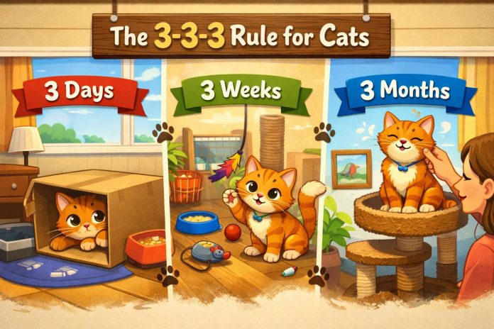 3-3-3 rule for cats