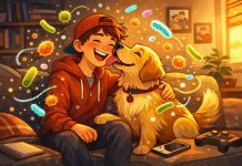 Family Dogs and Teen Mental Health. A New Microbe Clue That Feels Surprisingly Real dogs boost teen mental health via shared microbes