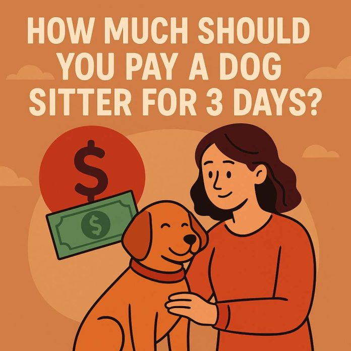 how much do you pay a dog sitter for 3 days