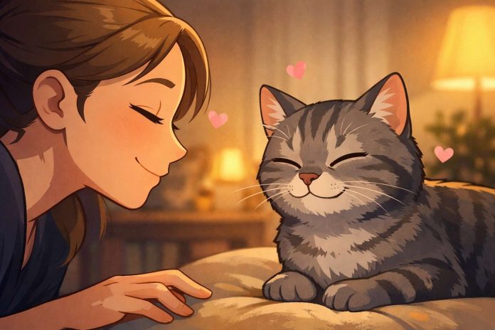 slow blink to communicate with your cat