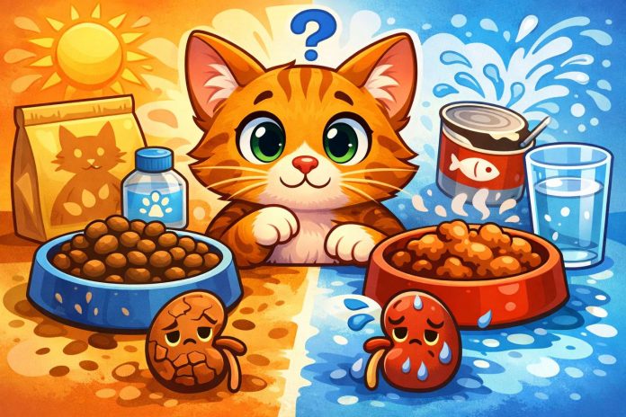 Is dry food bad for cats’ kidneys