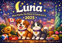 Luna Stays No. 1 in Canada and the U.S. These Pet Names Keep Climbing in 2025 Luna most popular dog and cat name in Canada and U.S.