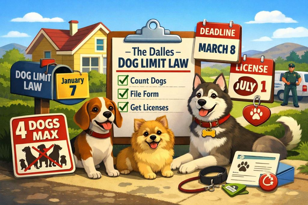 New Dog Limits Started January 7. What The Dalles Families Need to Do Next