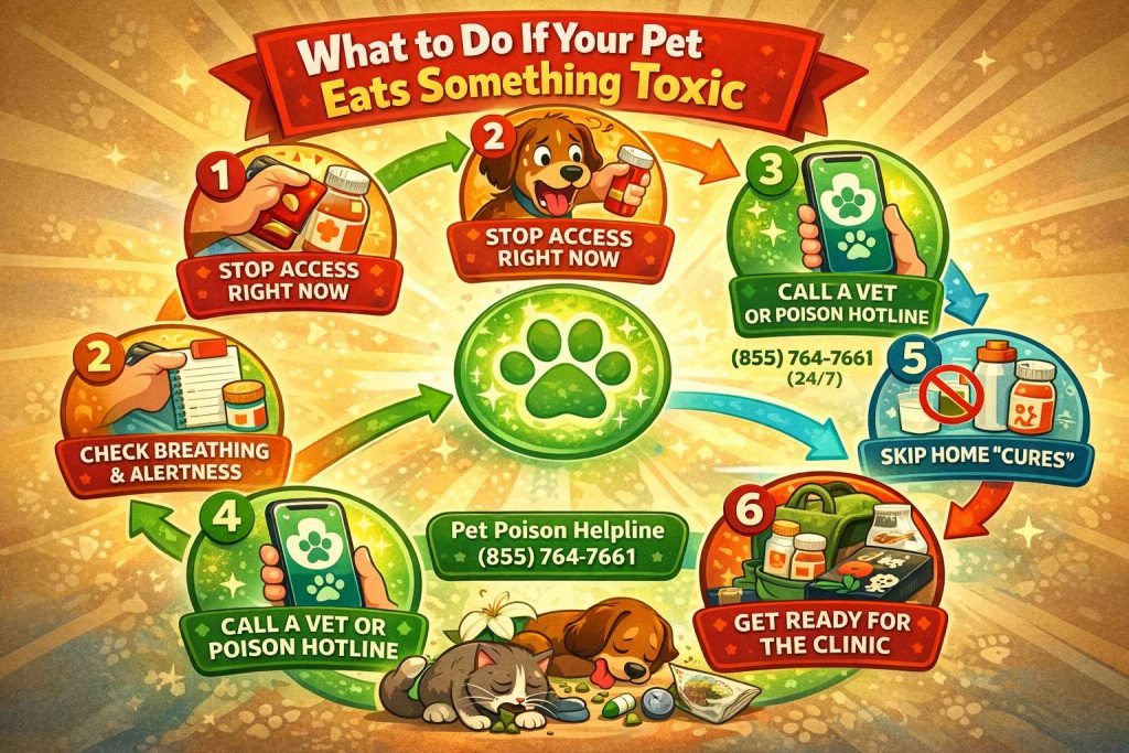 What to Do If Your Pet Eats Something Toxic diagram