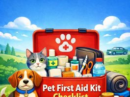Pet First Aid Kit Checklist for Dogs and Cats (Home, Car, and Travel) pet first aid kit checklist