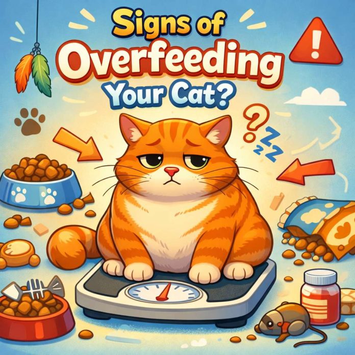signs of overfeeding a cat